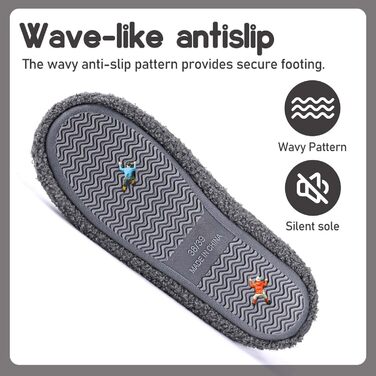 Тапочки жіночі зимові теплі з меморі-піною та антиковзкою підошвою, білі (38/39 EU, сірі)