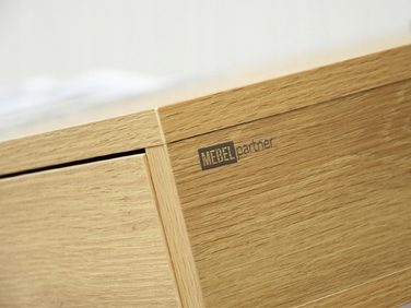 Письмовий стіл Mebel-Partner прямокутний, дуб натуральний, 120x46x76 см, 2 шухляди