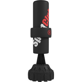 Стенд-боксерський мішок SPORTNOW, 65-175 см, з сорбентом, боксерські рукавиці, обладнання для боксу та кікбоксингу, пластик, чорний