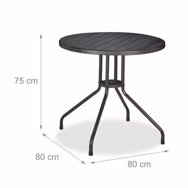 Relaxdays Garden Table, Round