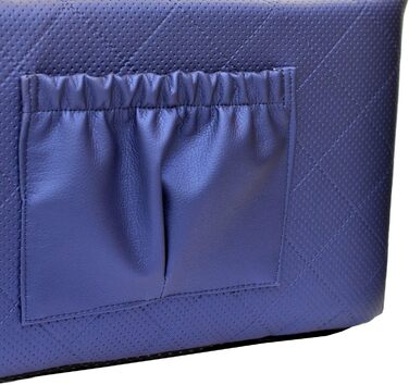 Автокрісло для собак 2в1 | Універсальне автоліжко для собак та котів | Миється, штучна шкіра, плюш, 48x48 см, блакитне