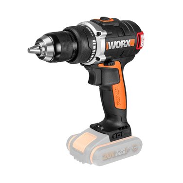 WORX WX175.9 Акумуляторний дриль-шуруповерт 20V – безщітковий, 60Nm, 2-швидкісний, з LED-підсвічуванням. Комплект для свердління та закручування (без акумулятора та зарядного пристрою)