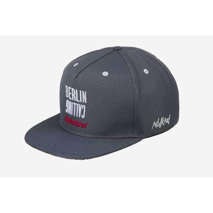 Кепка Nebelkind Snapback Berlin сіра, унісекс, регульована, висока якість, streetwear, бейсболка з прямим козирком