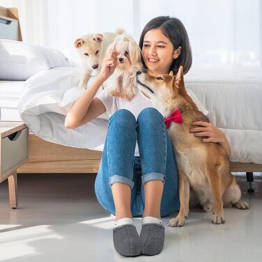 OFFCUP Теплі жіночі халати з меморіальної піни, зимові халати, халати з бавовни, плюшеві халати для дому та вулиці (сірий, 38, 39)