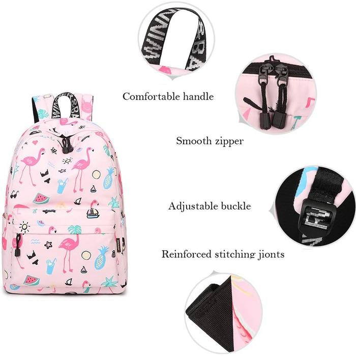 Шкільний рюкзак для дівчаток та хлопців, модний рюкзак для підлітків, водонепроникний, з відділенням для ноутбука (синій трикутник)