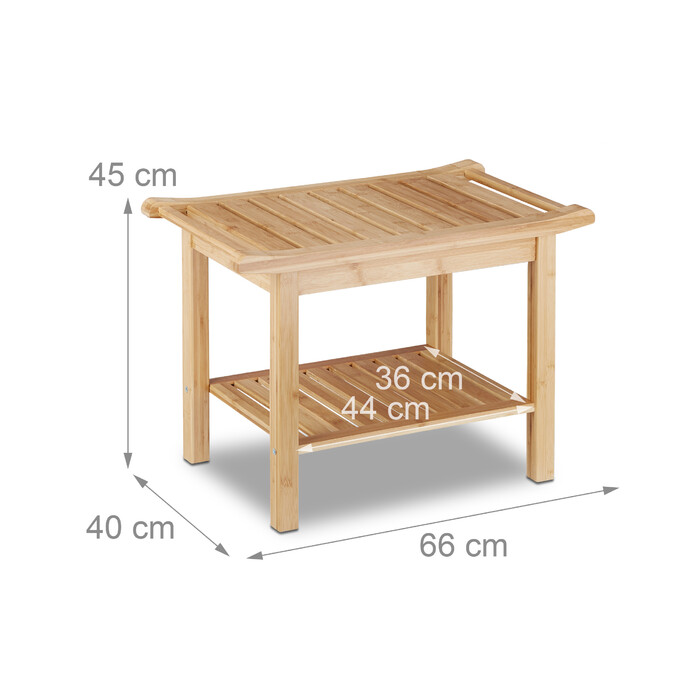 Relaxdays Bamboo Bathroom Bench
