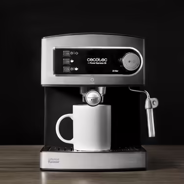 Кавоварка Cecotec Cumbia Power Espresso 20 Barista Aromax, 2900 Вт, 20 бар, 2 нагрівальні системи, манометр, подвійний фільтротримач, 2 фільтри