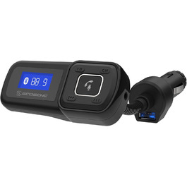 Цифровий FM-трансмітер Scosche FMTD3 з чорним LED-дисплеєм і гнучким кріпленням для Apple iPad, iPhone, iPod та MP3-плеєрів (Bluetooth, FM, зарядка, чорний)