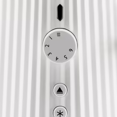 Тостер Alessi Plissé MDL08 W, 850 Вт, білий, 6 режимів, термопластик, європейська вилка, дизайнерський