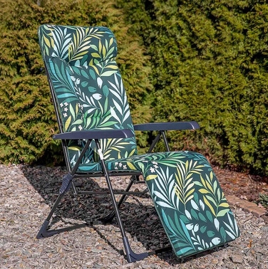 Шезлонг сталевий Gardenic, зелений