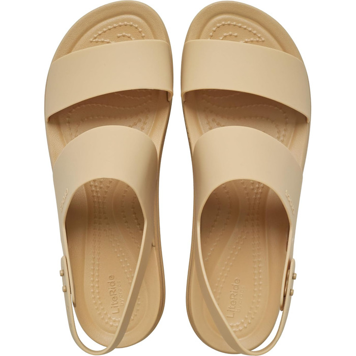 Crocs Brooklyn Wedge сандалі жіночі бежеві (34 EU) - комфортні босоніжки на платформі
