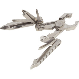Swiss+Tech ST53100 Polished SS 19-in-1 Micro Pocket Multitool for Camping, Outdoor, Hardware