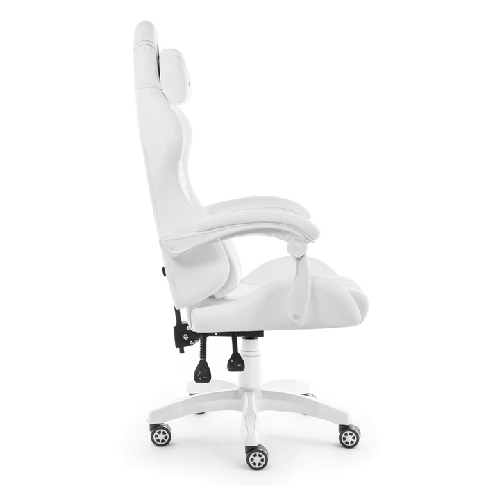 Ігрове крісло HELL'S CHAIR HC-1014 WHITE, біле, екошкіра
