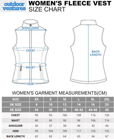 Жіноча флісова жилетка Outdoor Ventures - тепла безрукавка для спорту та відпочинку, чорна, XS