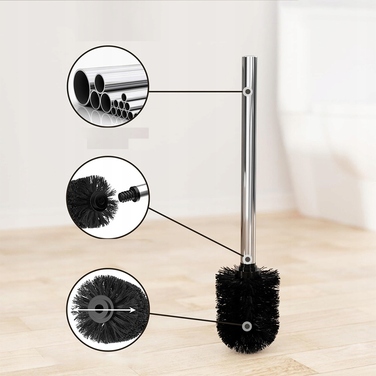 Підлоговий набір для ванної кімнати: тримач для туалетного паперу та йоржик із нержавіючої сталі