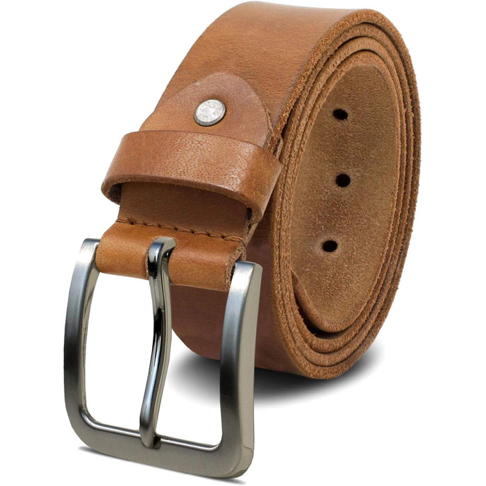 Жіночий шкіряний ремінь ROYALZ Vintage, 38 мм, буйволова шкіра, коричневий, під джинси/костюм, довжина 120 см (розмір 105 см)