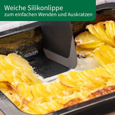 Лопатка кулінарна Fackelmann Chefkoch Premium для панірування, 26.5 см, алюміній, чорна