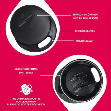 Кружка Ideus 470 мл з нержавіючої сталі, подвійні стінки, ізольована, з кришкою, зелений (Rotes Zebra)