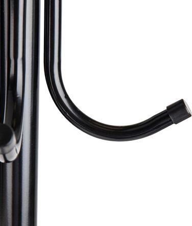 Mind Reader Alloy Collection Coat Rack with 11 Hooks, Metal, Colored (Black)