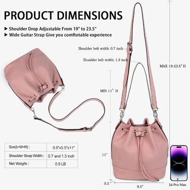 Сумка жіноча AFKOMST велика, м'яка, на плече з двома ремінцями (Рожева)