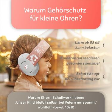 Schallwerk Mini+ (Unicorn Dusty) - навушники-захисники для малюків, дитячі навушники-захисники від шуму, преміум-якість