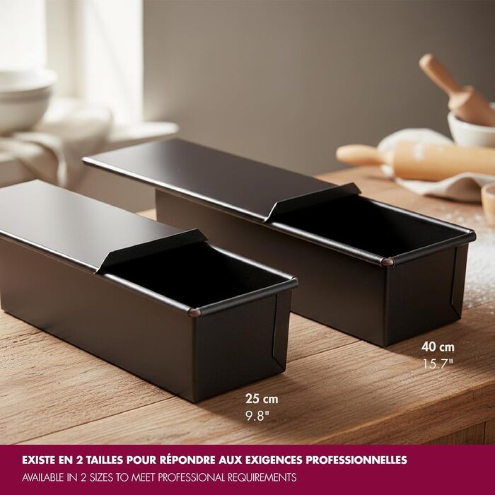 Форма для тостів Gobel з кришкою, сталь, антипригарне покриття, 25x9.3x7.6 см