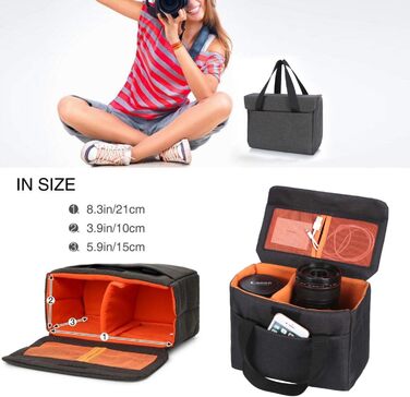 Захисний кейс для камери BAIGIO: вставка для фотоапарата DSLR/SLR (Nikon, Canon, Fuji, Sony, Olympus)