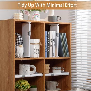 Adjustable Drawer Dividers, Set of 4 Drawer Dividers, Plastic Drawer Organizers, Drawer Separators System for Kitchen, Cabinet, Dresser, Bedroom, Bathroom, Office