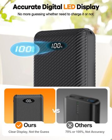 Powerbank для підігрівальної жилетки 5V 3A 12000mAh USB, сумісний з Techstuph, vapesoon, burngogo (не для жилеток 7.4V/12V DC), чорний