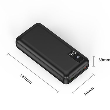 Потужний павербанк Baseus 50000mAh 22.5W: 2x USB, USB-C, QC 3.0, з LED-дисплеєм та системою безпеки
