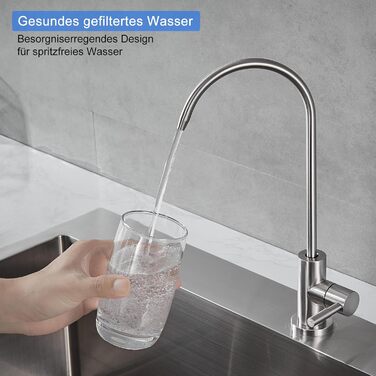 Кран кухонний для фільтрації води, з висувною лійкою, з нержавіючої сталі, 360° обертання, кухонний змішувач для фільтрів, брашований нікель
