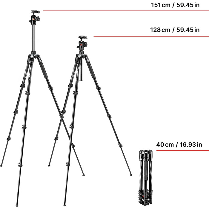 Штатив Manfrotto Befree Advanced MKBFRLA4BK-BH з поворотним кріпленням