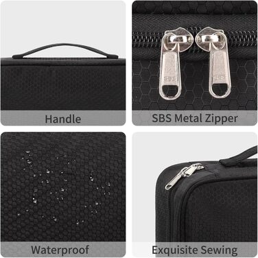 Сумка для туалетних аксесуарів для жінок та чоловіків, дорожня сумка-органайзер для косметики та туалетних речей (футбольний принт, чорний)