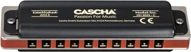 Гармоніка Cascha Bb-Dur для початківців та професіоналів | 10-ти отворна діатонічна гармоніка | Blues Softcase та серветка для чищення