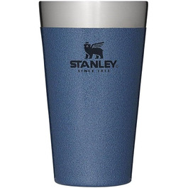 Термокружка Stanley Adventure Stacking Bierkrug 473 мл з нержавіючої сталі, з подвійними стінками, вакуумна ізоляція, 4 години холоду, без BPA, для стекування, миється в посудомийній машині (Hammertone Lake)