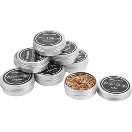 Тріски для коптирки та коктейльного смокера, 8 смаків, тріски з дерева, тріски для смокера, легко використовувати, тріски для віскі