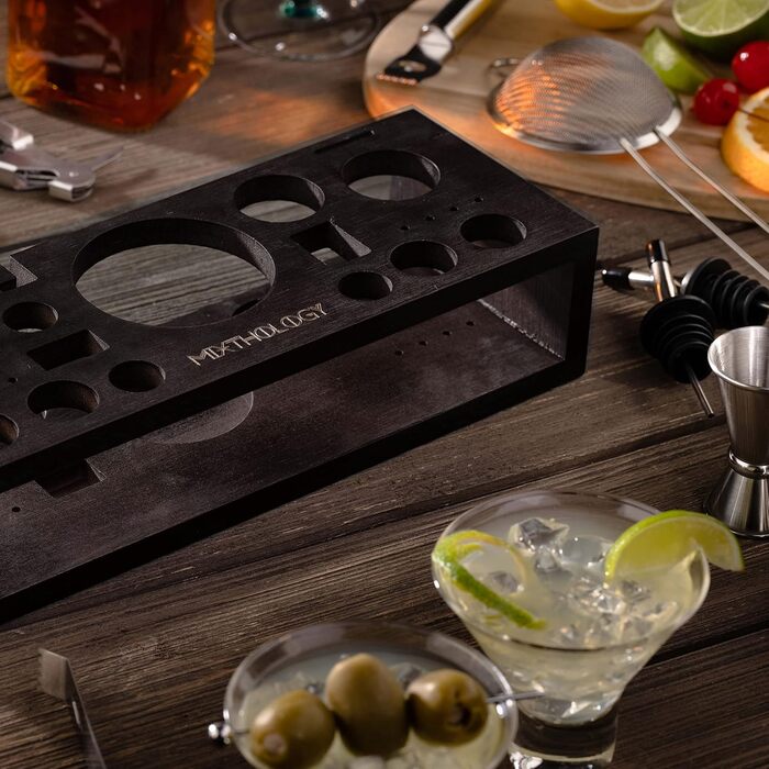 Професійний набір бармена Mixology для коктейлів, 31 предмет, аксесуари для бару та коктейль-шейкер, чорний