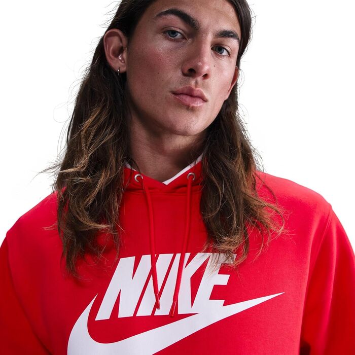 Чоловіче худі Nike Sportswear Club Fleece BV2654 червоного кольору (University Red), розмір XL