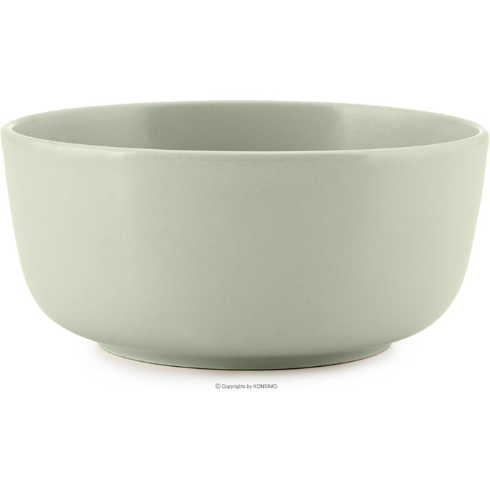 Набір посуду Konsimo VICTO для 6 осіб: 18-ти частинний сервіз з тарілок з кераміки, зелений матовий