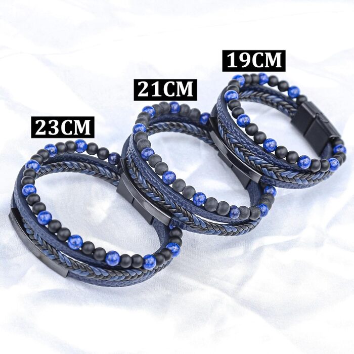 Чоловічий шкіряний браслет. Браслет на руку для чоловіків, 19/23 см. Колір: коричневий, чорний. Аксесуар, подарунок на День батька.