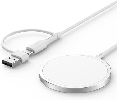 Бездротовий зарядний пристрій JSAUX MagSafe 15W для iPhone 17/16/15/14/13/12, AirPods 3/2, Кольоровий (блакитний)