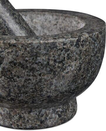 Набір для приготування спецій Relaxdays: гранітний ступка з толуштою, Ø 13 см, 250 мл, сірий