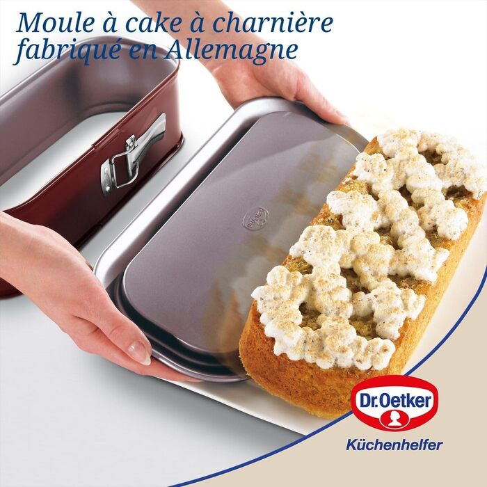 Форма для випічки Dr. Oetker Königskuchen 30x12 см, двоколірна (сіро-червона) з бортиком для кексів