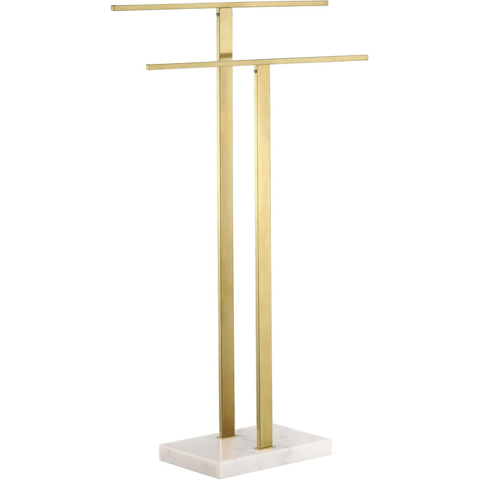 Підставка для рушників подвійна KES, нержавіюча сталь SUS 304, мармурова основа, 84 см, золота