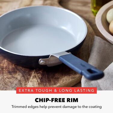 Набір посуду GreenPan x Bobby Flay 13 предметів: професійний алюміній, антипригарне покриття Ceramic, індукційний, силіконовий, для миття в посудомийній машині та духовці, сірий (Графіт/Nature's Delight), сковорода 20 см, блакитний