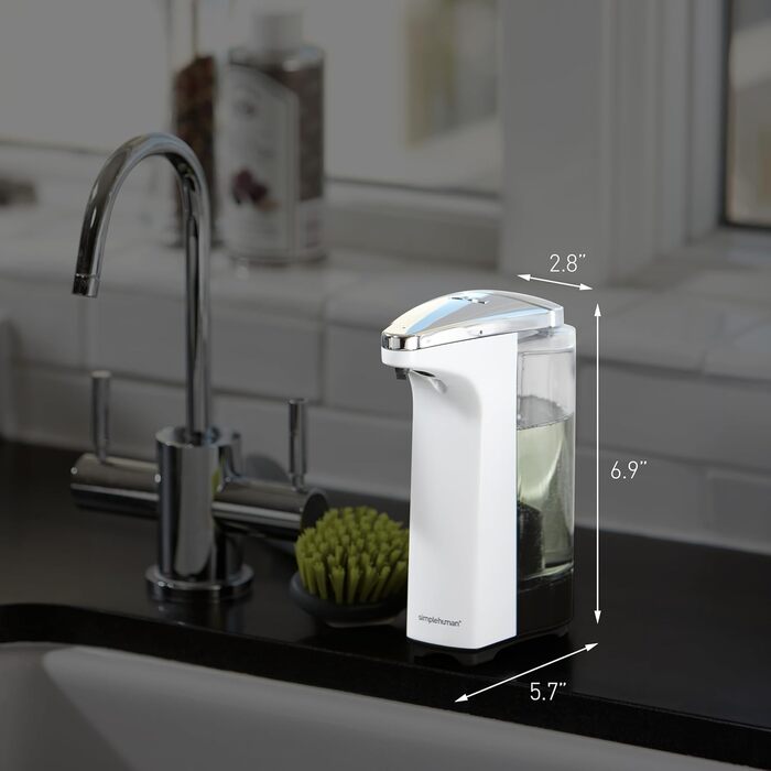 Simplehuman Sensor Soap Dispenser - Brushed Nickel Automatic Touchless Soap Dispenser (237ml)