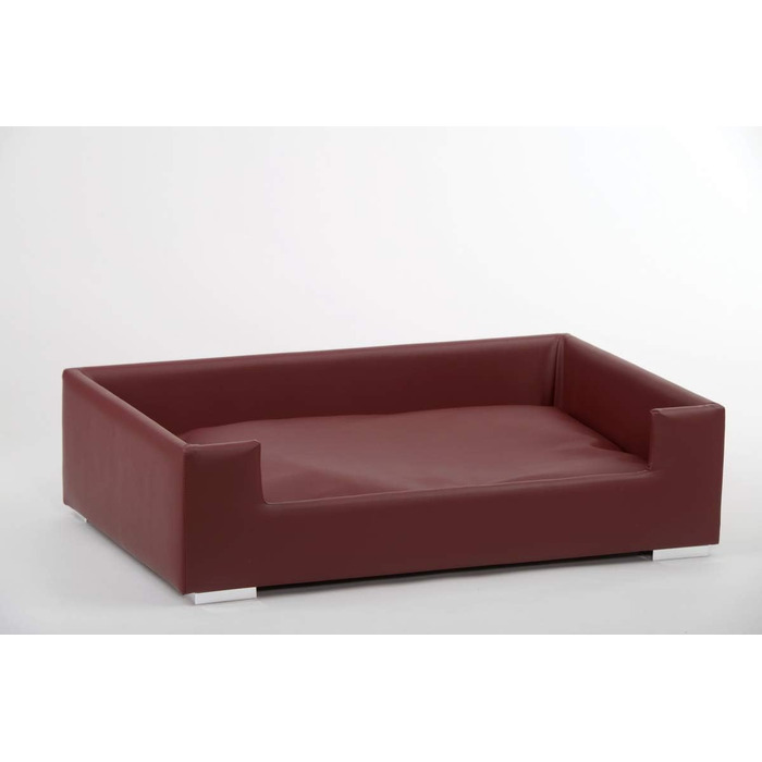 Софа для собак з екошкіри Бордовий колір, 91x57x25 см