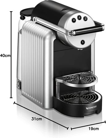 Nespresso Professional Zenius Coffee Machine including 50 Coffee Capsules - Coffee Maker for Small Offices - Silver Machine Starter Pack