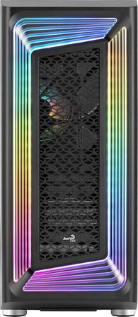 Корпус ПК Aerocool Micro ATX INTERSTELLAR з 3 RGB вентиляторами та сітчастою передньою панеллю (Чорний)