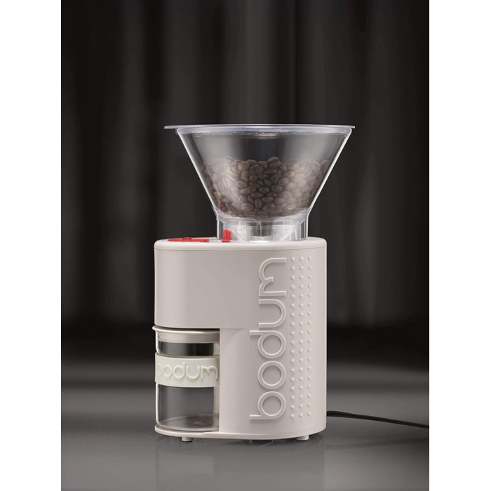 Кавомолка Bodum EURO-3 Bistro, нержавіюча сталь, біла